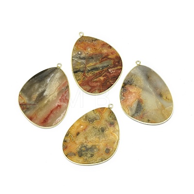 Natural Crazy Agate Pendants G-E526-02E-1