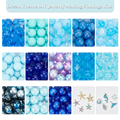   Ocean Theme DIY Jewelry Making Findings Kits DIY-PH0013-52-1