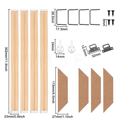 DIY Solid Wood Canvas Frame Kit DIY-BC0003-11B-1