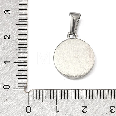 Textured 304 Stainless Steel Pendants STAS-A140-02P-3-1