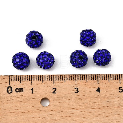 Grade A Round Pave Disco Ball Beads X-RB-H258-10MM-206-1