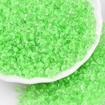 6/0 Inside Colours Transparent Glass Seed Beads X1-SEED-T007-07D-1