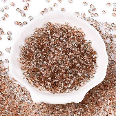 Baking Paint Electroplate Transparent Glass Seed Beads SEED-N006-07N-1