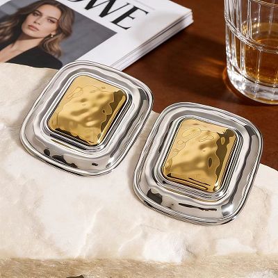 304 Stainless Steel Stud Earrings WG5F66C-01-1