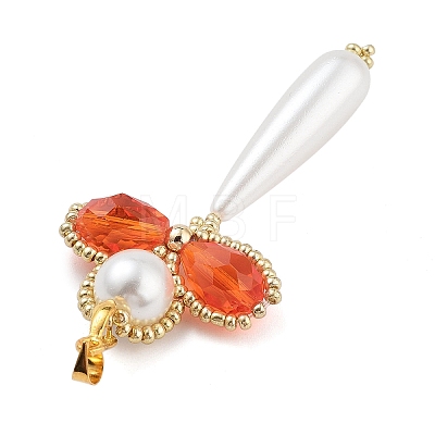 Glass Pearl Big Pendants PALLOY-MZ00384-05-1