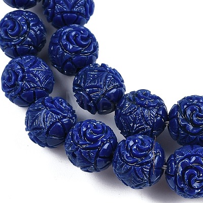 Synthetic Coral Carved Beads Strands CORA-M001-17-1