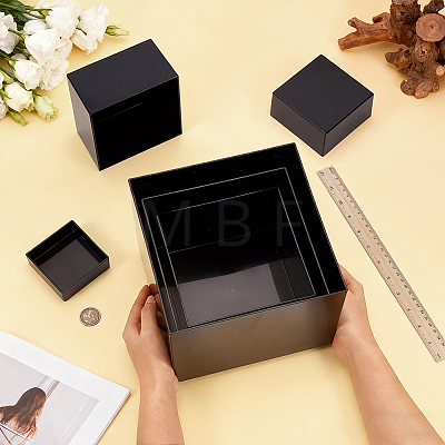 6Pcs 6 Sizes Acrylic Cube Food Nesting Riser Stands ODIS-WH0038-303B-1