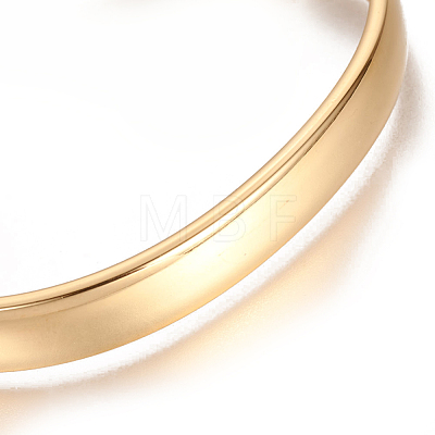 Ion Plating(IP) 304 Stainless Steel Cuff Bangles X-STAS-I110-10-8mm-G-1