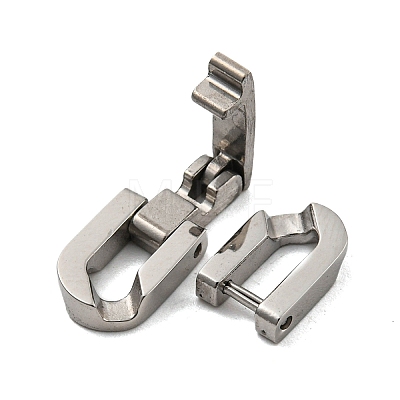 Non-Tarnish 304 Stainless Steel Fold Over Clasps STAS-B029-05A-1-1