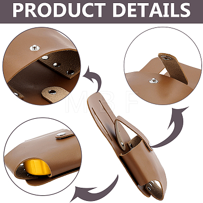 PU Leather Tape Measure Holder for Belt TOOL-WH0059-080B-1
