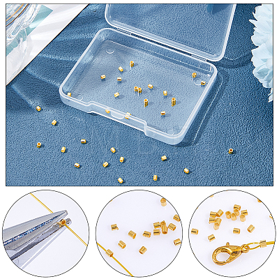 50Pcs 925 Sterling Silver Crimp Beads STER-BBC0009-66-1
