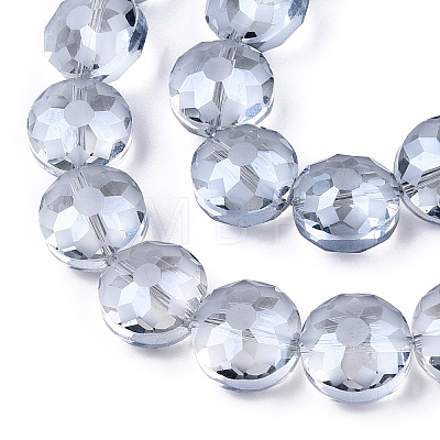 Electroplate Glass Beads Strands X-EGLA-Q084-14mm-11-1