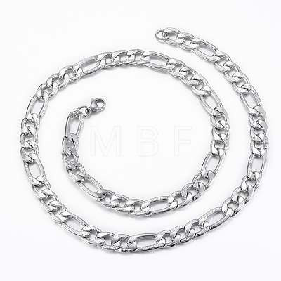 Trendy Men's Figaro Chain Necklaces NJEW-L450-06A-1