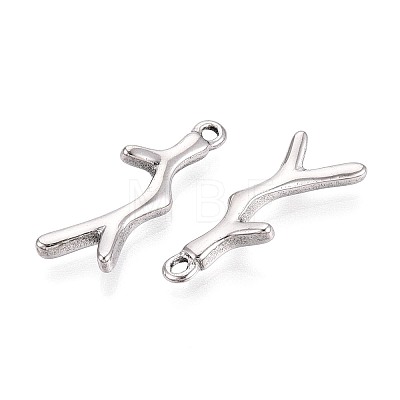 304 Stainless Steel Branch Pendants STAS-T067-49P-1