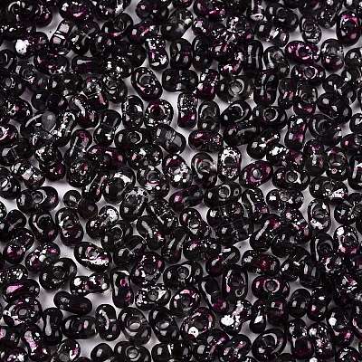 Picasso Spray Painted Glass Seed Beads SEED-T006-04-36-1