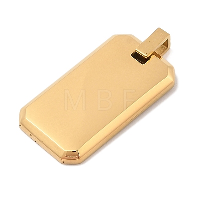 Ion Plating(IP) 304 Stainless Steel Stamping Blank Tag Pendants STAS-G346-03G-1