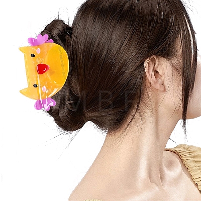 Cellulose Acetate(Resin) Claw Hair Clips PW-WGB4498-02-1