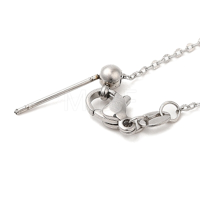 304 Stainless Steel Cable Chain Necklace for Women NJEW-G104-06P-1