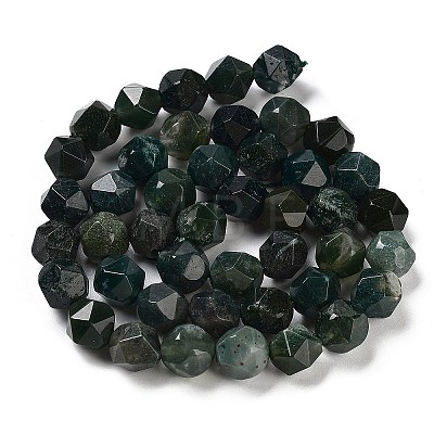 Natural Moss Agate Beads Strands G-NH0010-A01-01-1