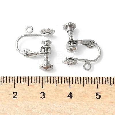 316 Surgical Stainless Steel Clip-on Earring Findings STAS-Z127-02P-1