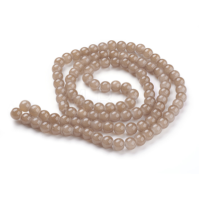 Imitation Jade Glass Beads Strands DGLA-S076-8mm-28-1