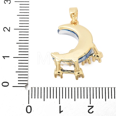 Brass Micro Pave Cubic Zirconia Pendants KK-S507-08B-G-1