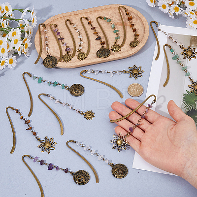15Pcs 3 Style Alloy Bookmark AJEW-FH00048-1