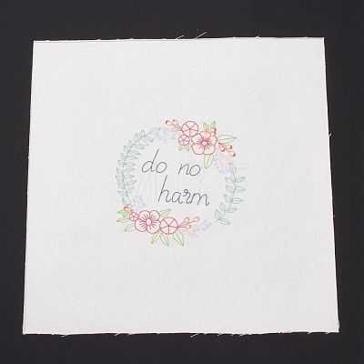 DIY Embroidery Fabric with Eliminable Pattern DIY-P032-A04-1