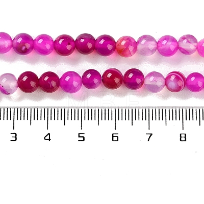 Natural Striped Agate/Banded Agate Beads Strands G-Z060-A01-A06-1