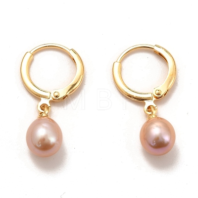 Brass Hoop Earrings EJEW-D275-02G-02-1