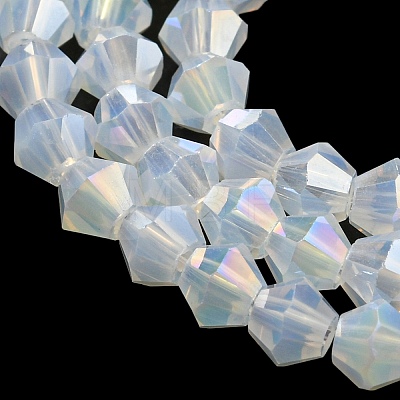 Imitation Jade Electroplate Glass Beads Strands EGLA-A039-J4mm-B05-1