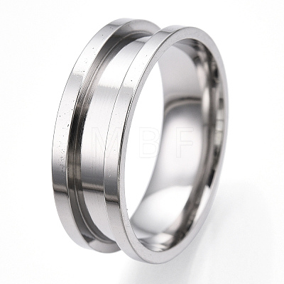 201 Stainless Steel Grooved Finger Ring Settings RJEW-TAC0017-8mm-05A-1