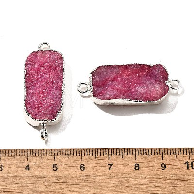 Natural Dyed Quartz Crystal Links Connector Charms G-K189-02S-04-1