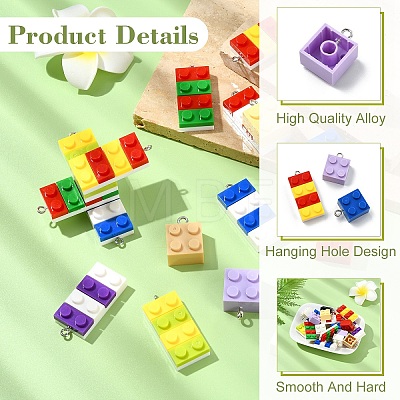 10Pcs Resin Pendants RESI-YW0004-62-1