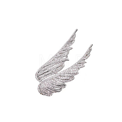 Wings Alloy Rhinestone Brooch PW-WGBC78E-02-1