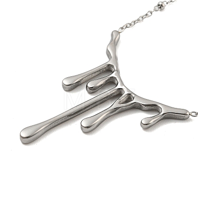 304 Stainless Steel Necklace NJEW-B076-01P-1