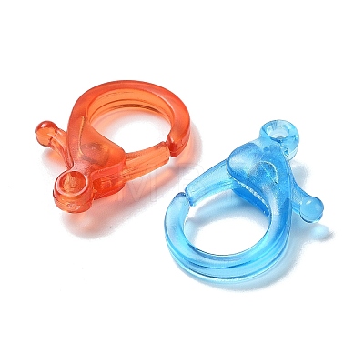 Transparent Plastic Lobster CLaw Clasps KY-H005-A-M-1