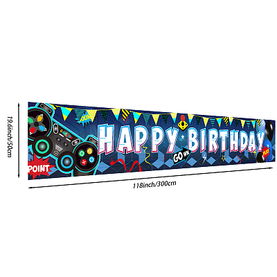 Polyester Hanging Banners Children Birthday AJEW-WH0190-027-1