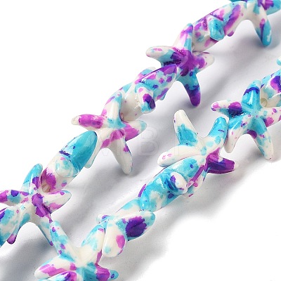 Synthetic Turquoise Dyed Beads Strands X-G-P507-04E-1