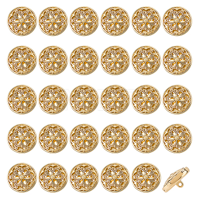 Alloy Shank Buttons FIND-WH0199-427G-1