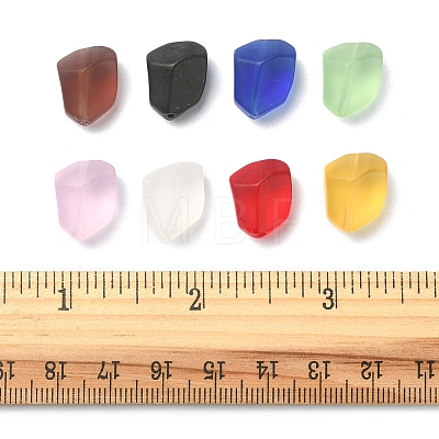 32Pcs 8 Colors Transparent Frosted Glass Beads Strands GLAA-FS0001-60-1