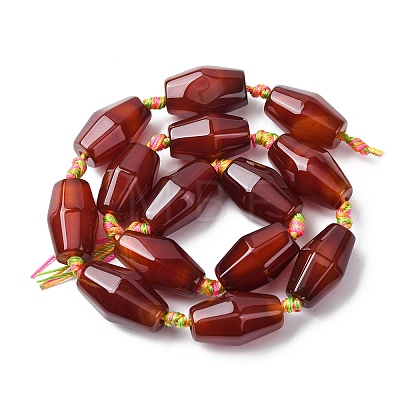 Natural Red Agate Beads Strands G-P605-K01-01B-1