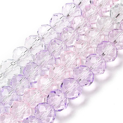 Transparent Painted Glass Beads Strands X1-DGLA-A034-T6mm-A23-1