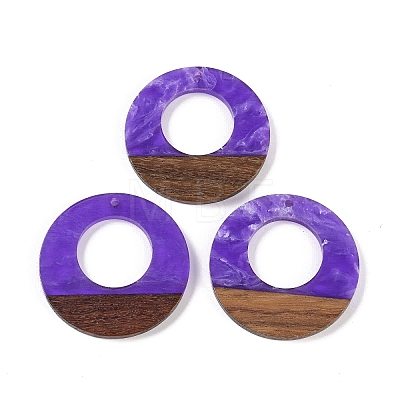 Resin & Wood Pendants WOOD-F015-14A-1