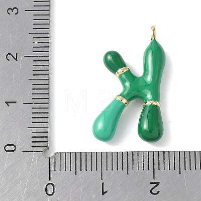 Brass Enamel Pendants KK-E093-03G-K-01-1