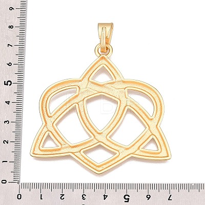 Trinity Knot Rack Plating Alloy Big Pendants FIND-N005-45G-1