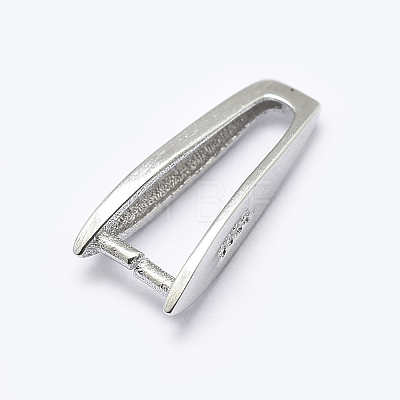 Anti-Tarnish Rhodium Plated 925 Sterling Silver Pendant Bails STER-P034-63P-1