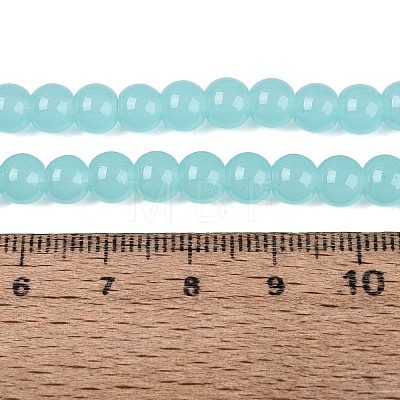 Imitation Jade Glass Beads Strands GLAA-T032-J6mm-06-1