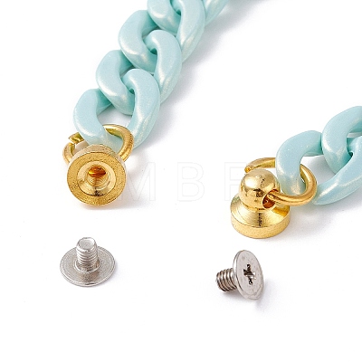 Acrylic Curb Chain for DIY Keychains HJEW-JM00578-1