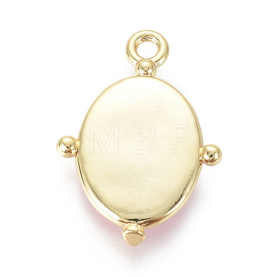Golden Plated Brass Enamel Pendants KK-F807-01D-G-1